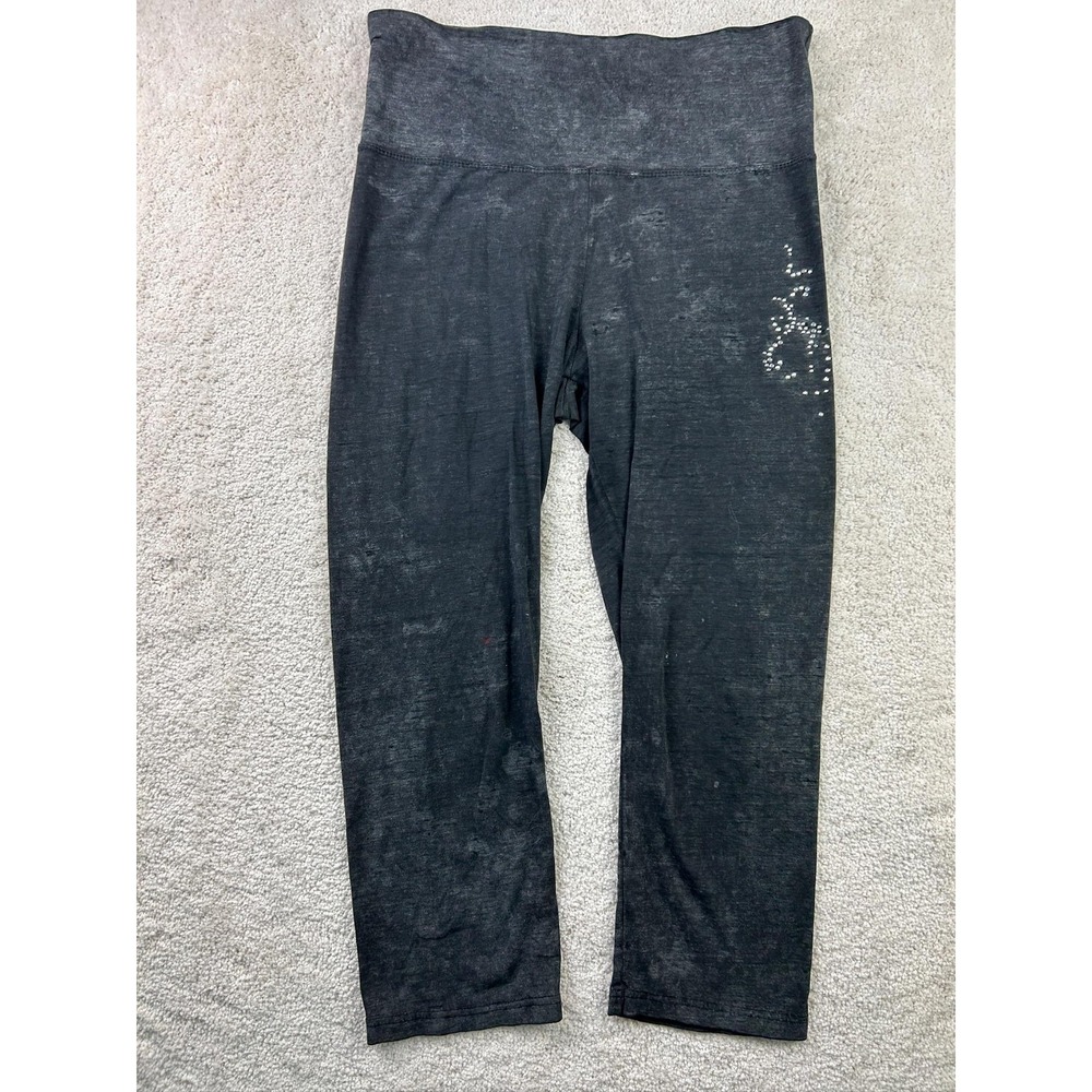 Paris Angel Pants Womens XL Stretch High Rise Capri Leggings Yoga‎ Rhinestone
